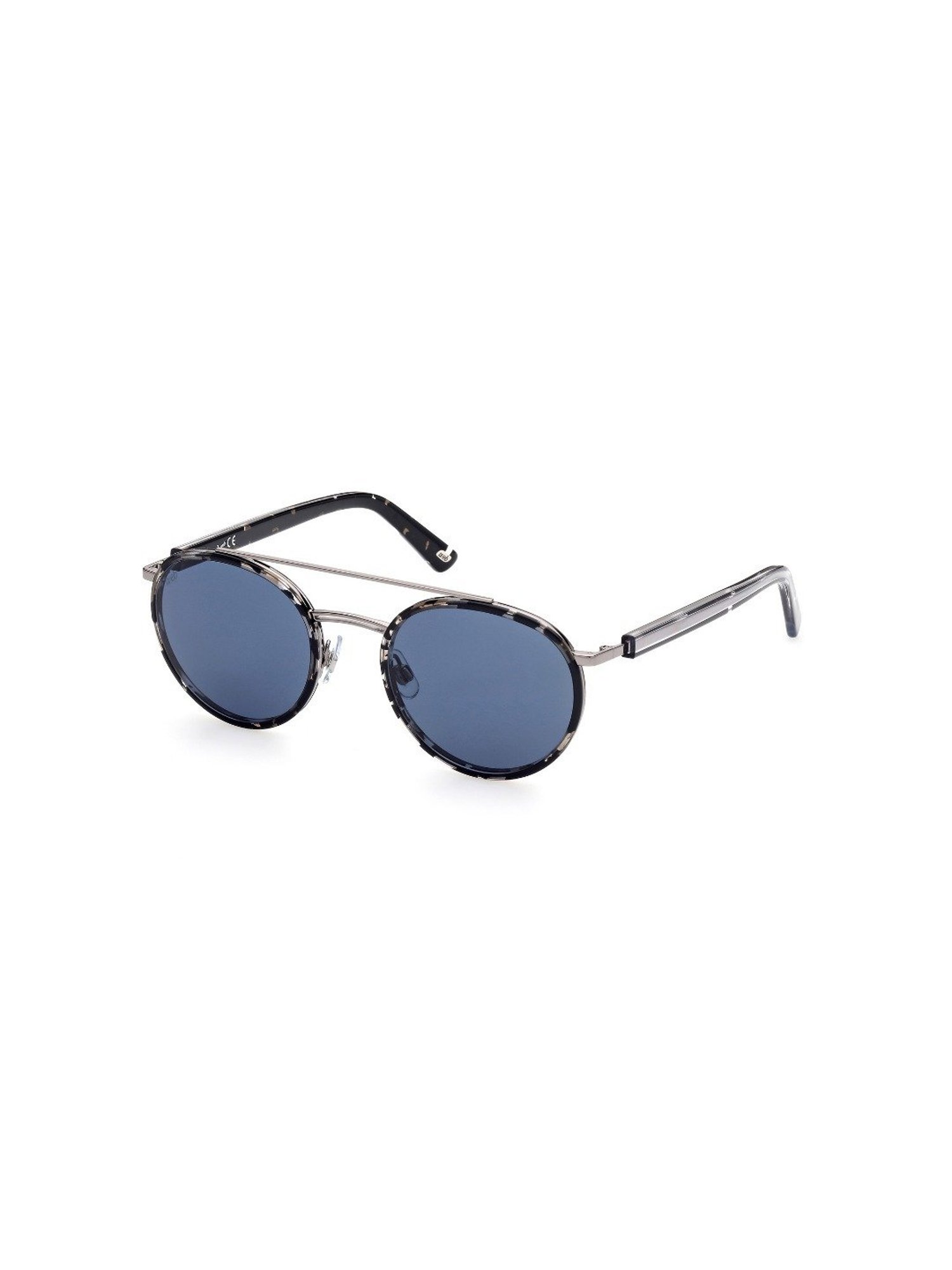 Web Eyewear Blue Round Unisex Sunglasses Designed in Italy