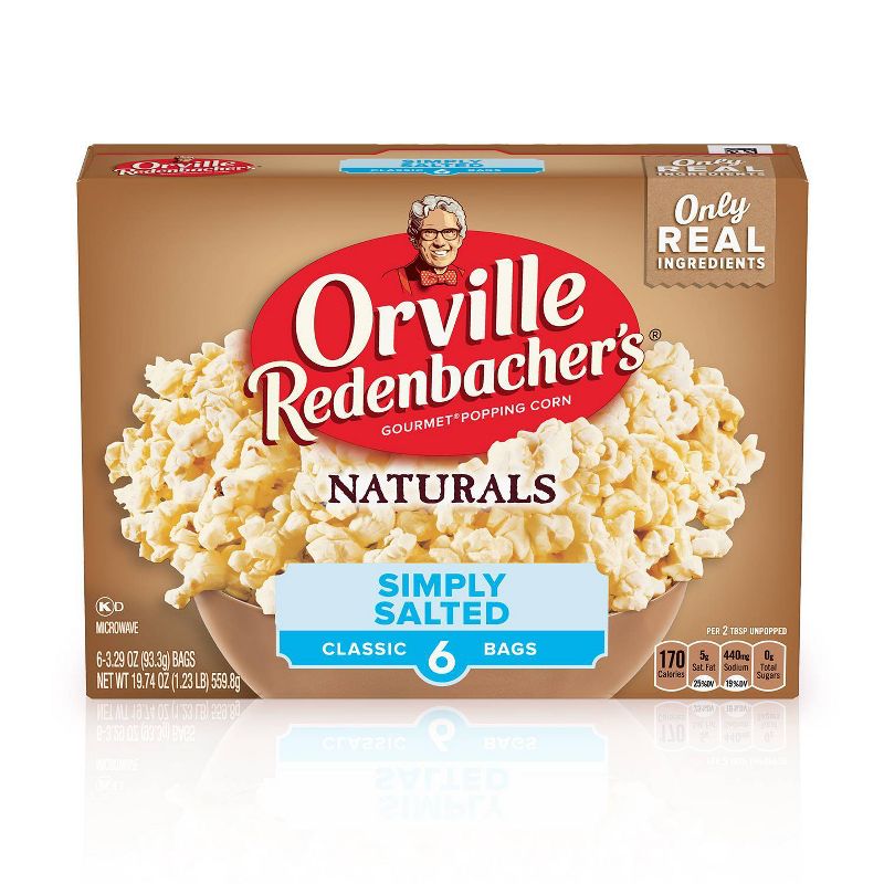 Orville Redenbacher's Natural Simply Salted Classic Bag Of Gourmet Popcorn - 6ct