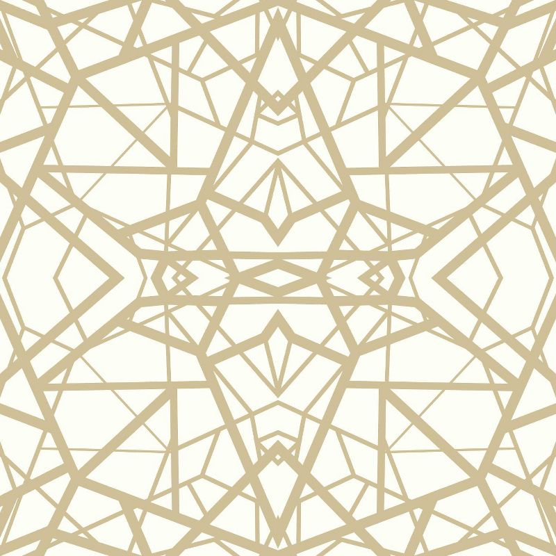 RoomMates Shatter Geometric Peel & Stick Wallpaper White/Gold