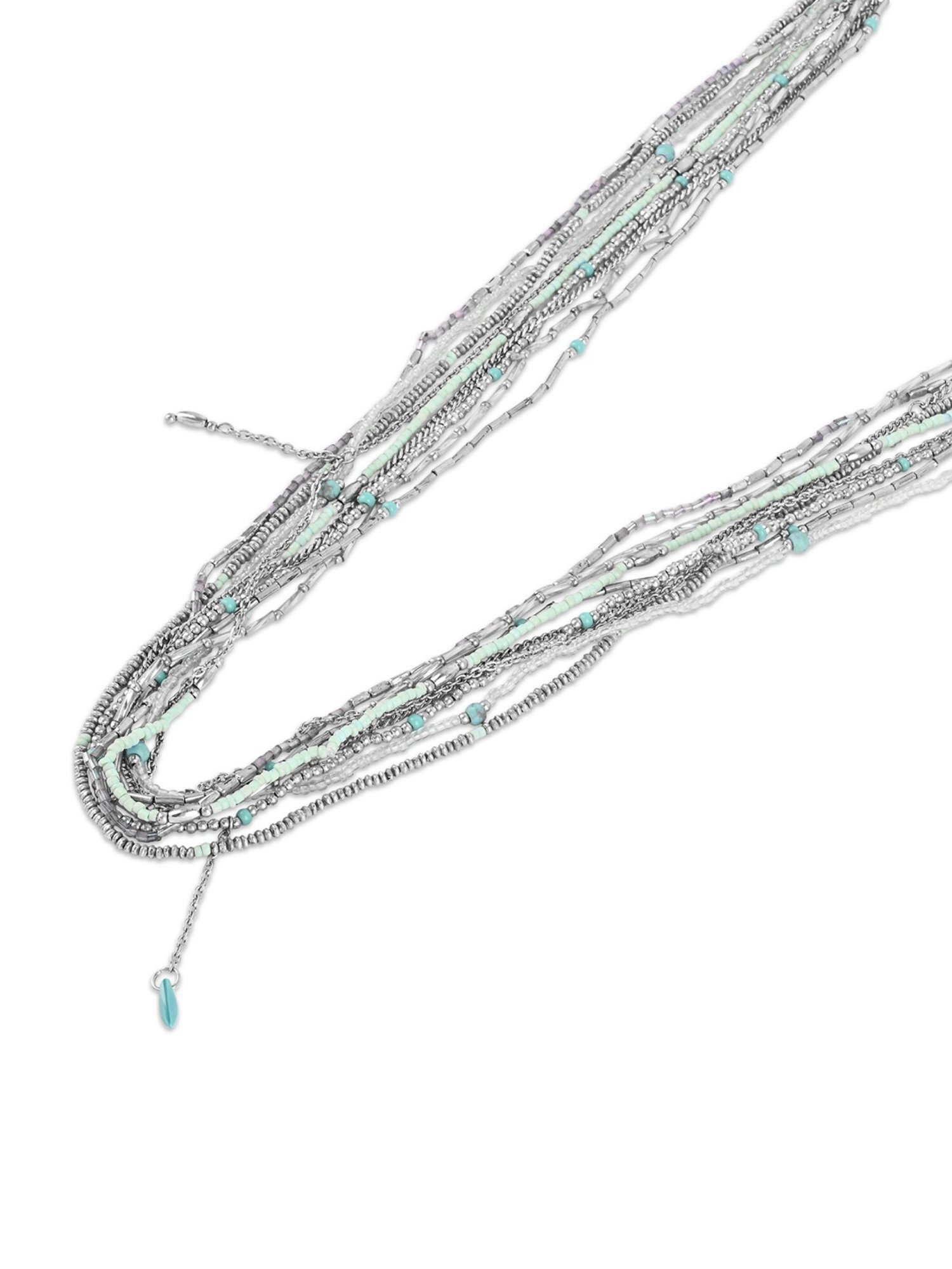 ToniQ Gold-Plated White Baroque Choker Necklace for Women