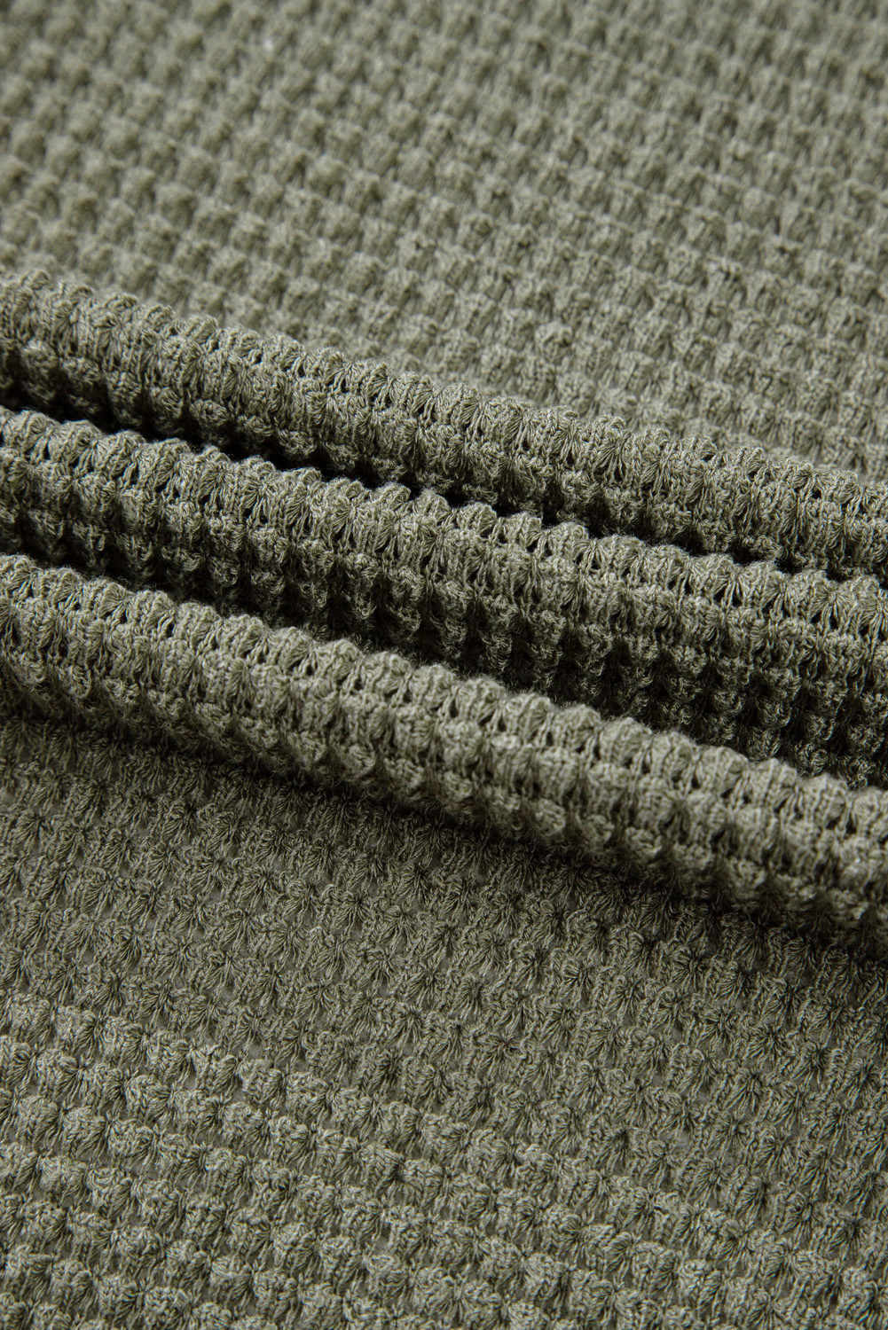 Khaki Star Pattern Drop Shoulder Sweater