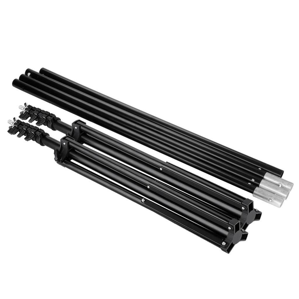 10x6.5ft Adjustable Background Support Stand Photo Studio Backdrop Crossbar Set