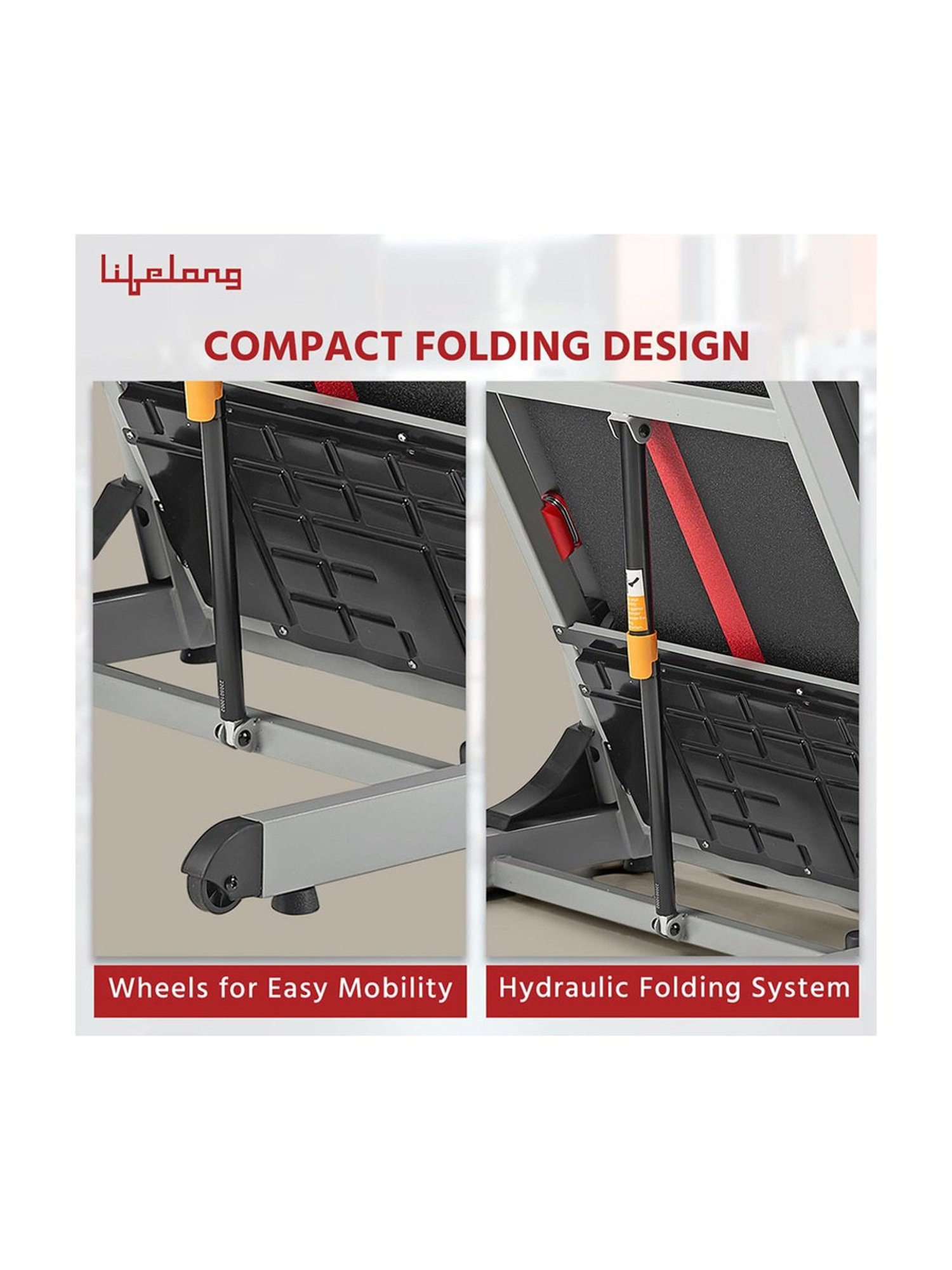 Lifelong Fit Pro 4.5 HP Peak Motorised Treadmill (Black) Size - One Size