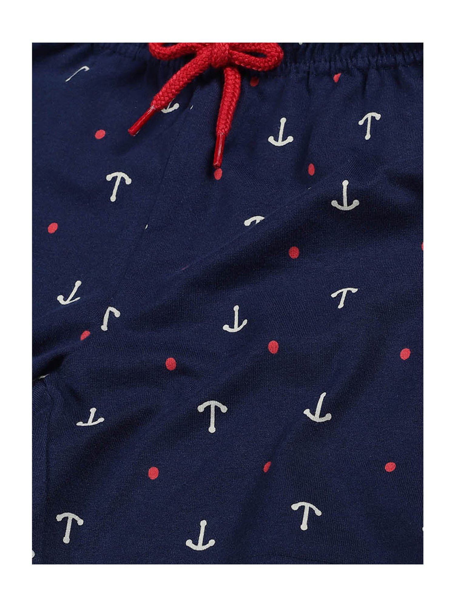 Plum Tree Kids Navy & Red Printed Shorts (Pack Of 2)