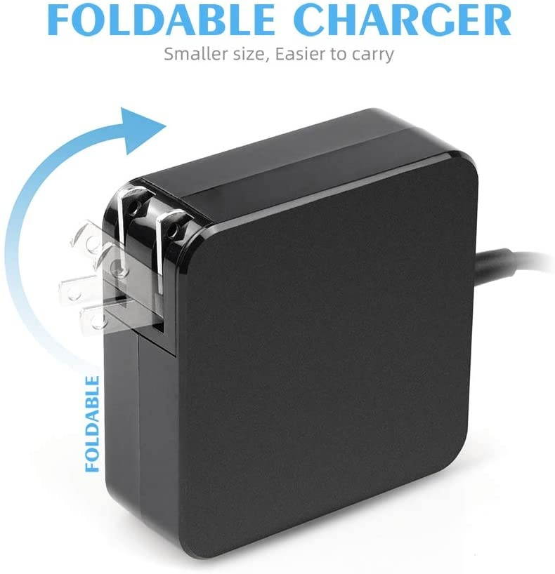 65W/61W 1.5A Notebook Tablet PC Type C Power Adapter for ASUSHPAcerApple MacBookHuawei MatebookRedimibookand Any Other Laptops or Smart Phones with The USB C Interface