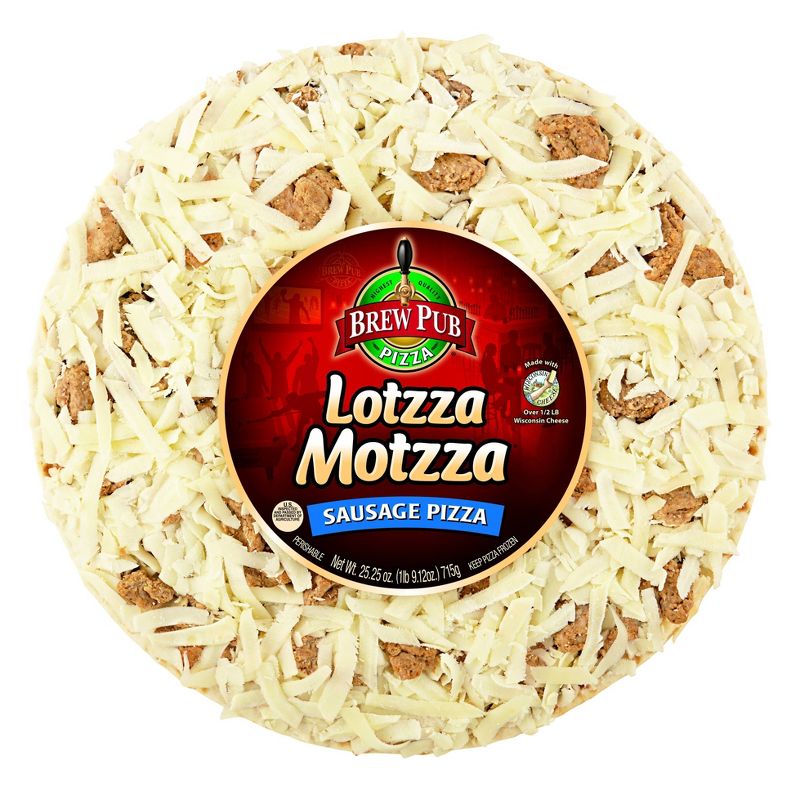 Brew Pub Lotzza Motzza Sausage Frozen Pizza - 25.25oz