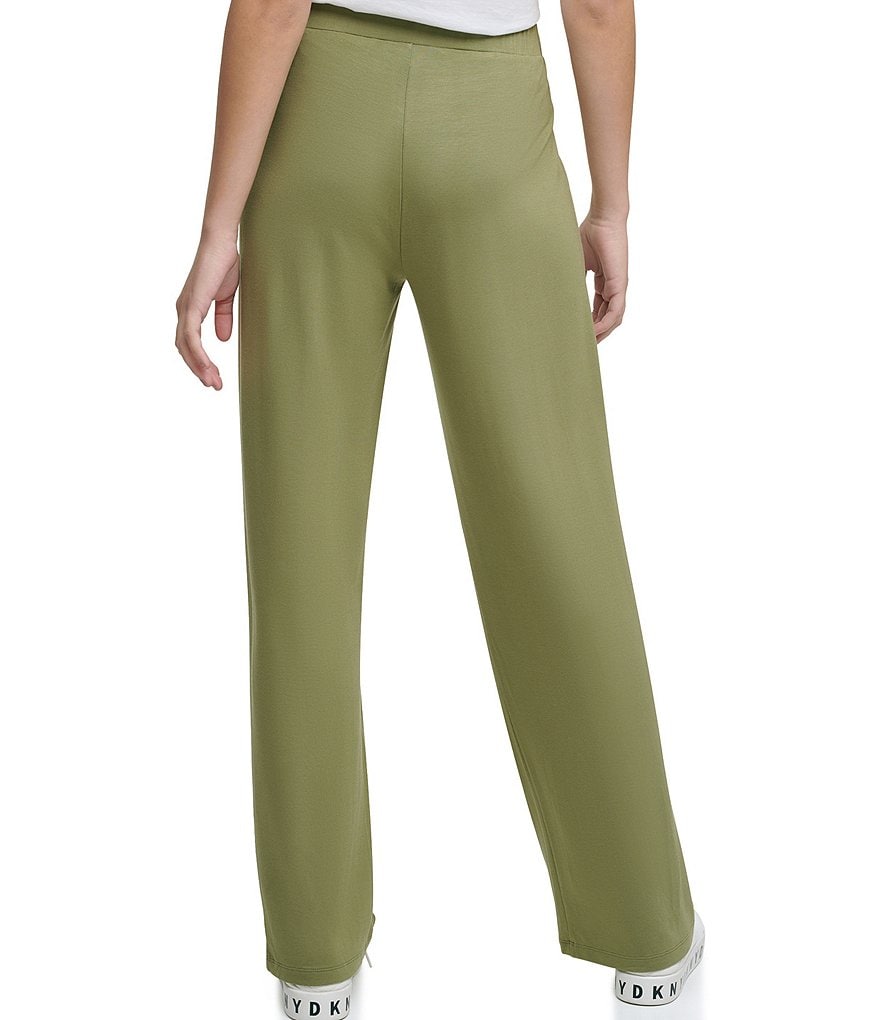 DKNY Luxe Knit Jersey Wide-Leg Pants