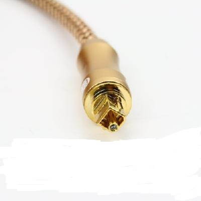 6ft/1.8m Premium Golden Toslink Fiber Optic Digital Audio Optical Cable(OD 6.0)
