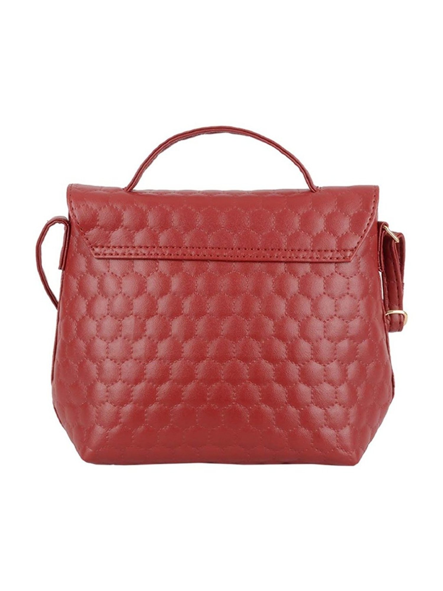Baggit Red Quilted Small Satchel Handbag
