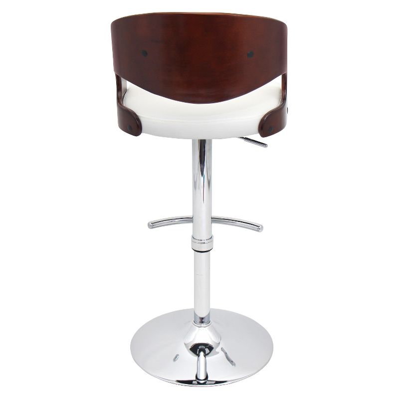 LumiSource Pino Adjustable Barstool - Cherry