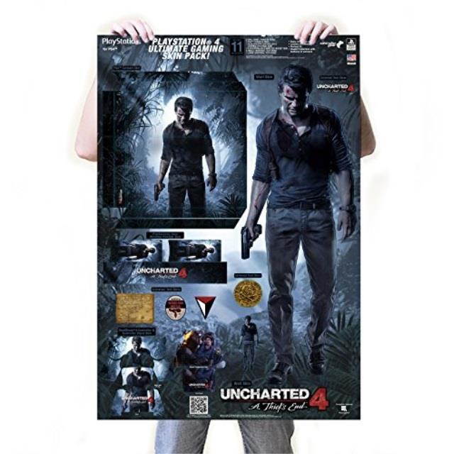controller gear uncharted 4  ultimate gaming skin pack  officially licensed  playstation 4
