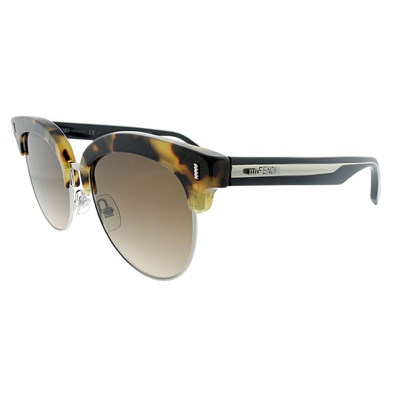 Fendi Color Block  UDS Womens Fashion Sunglasses Havana and Black 54mm