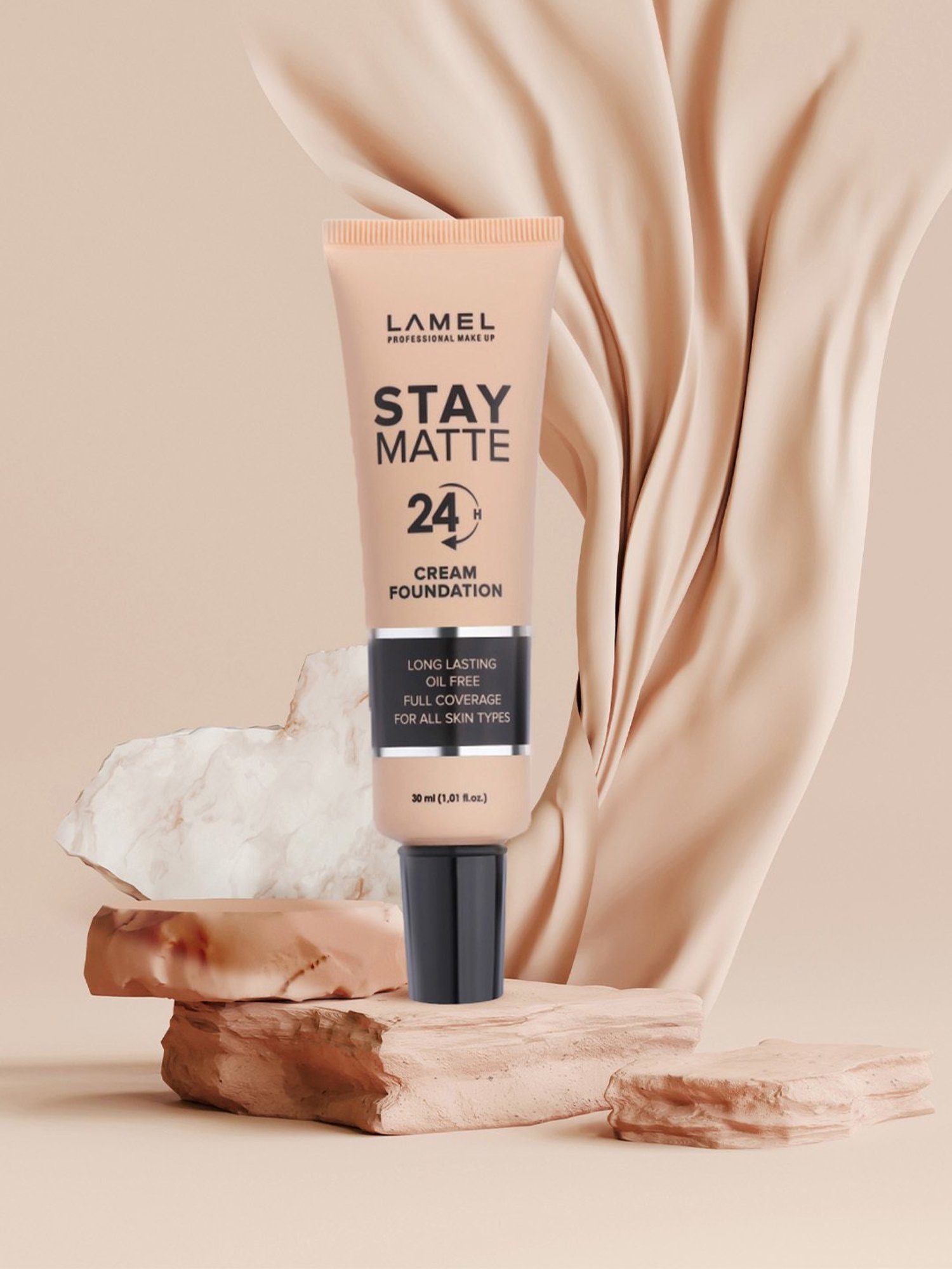 Lamel Stay Matte Cream Foundation 401 Porcelain - 30 ml