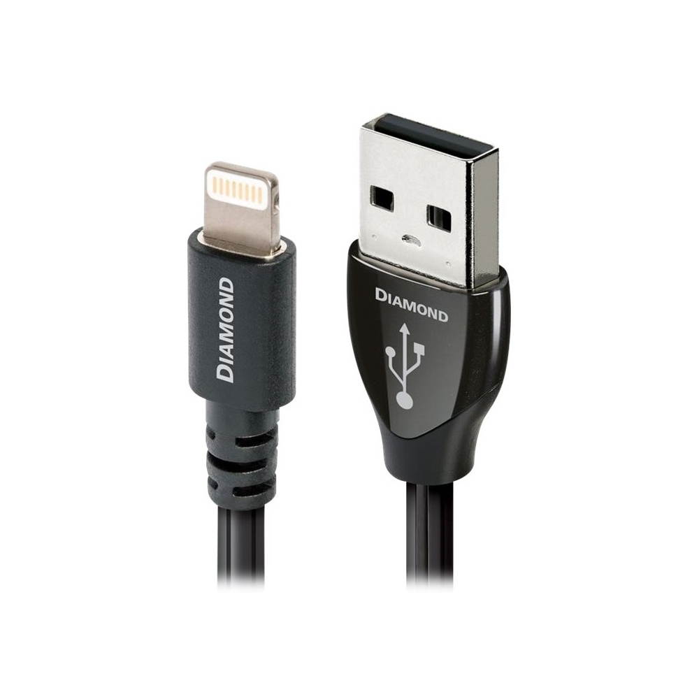 AudioQuest - Diamond 5' USB Type A-to-Lightning Charge-and-Sync Cable - Black (LTNUSBDIA01.5)