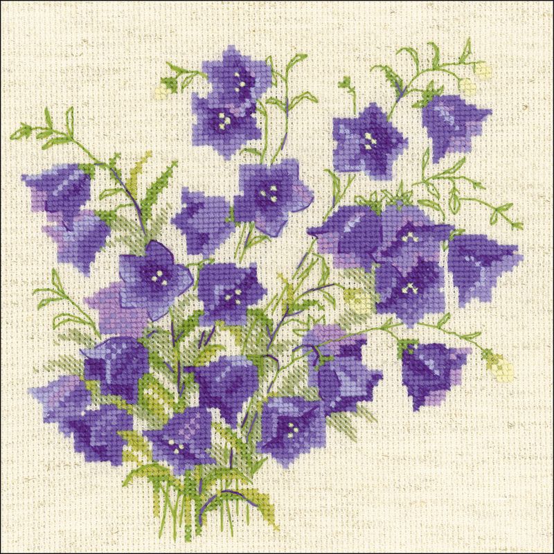 RIOLIS Counted Cross Stitch Kit 7.75"X7.75"-Bellflower (14 Count)