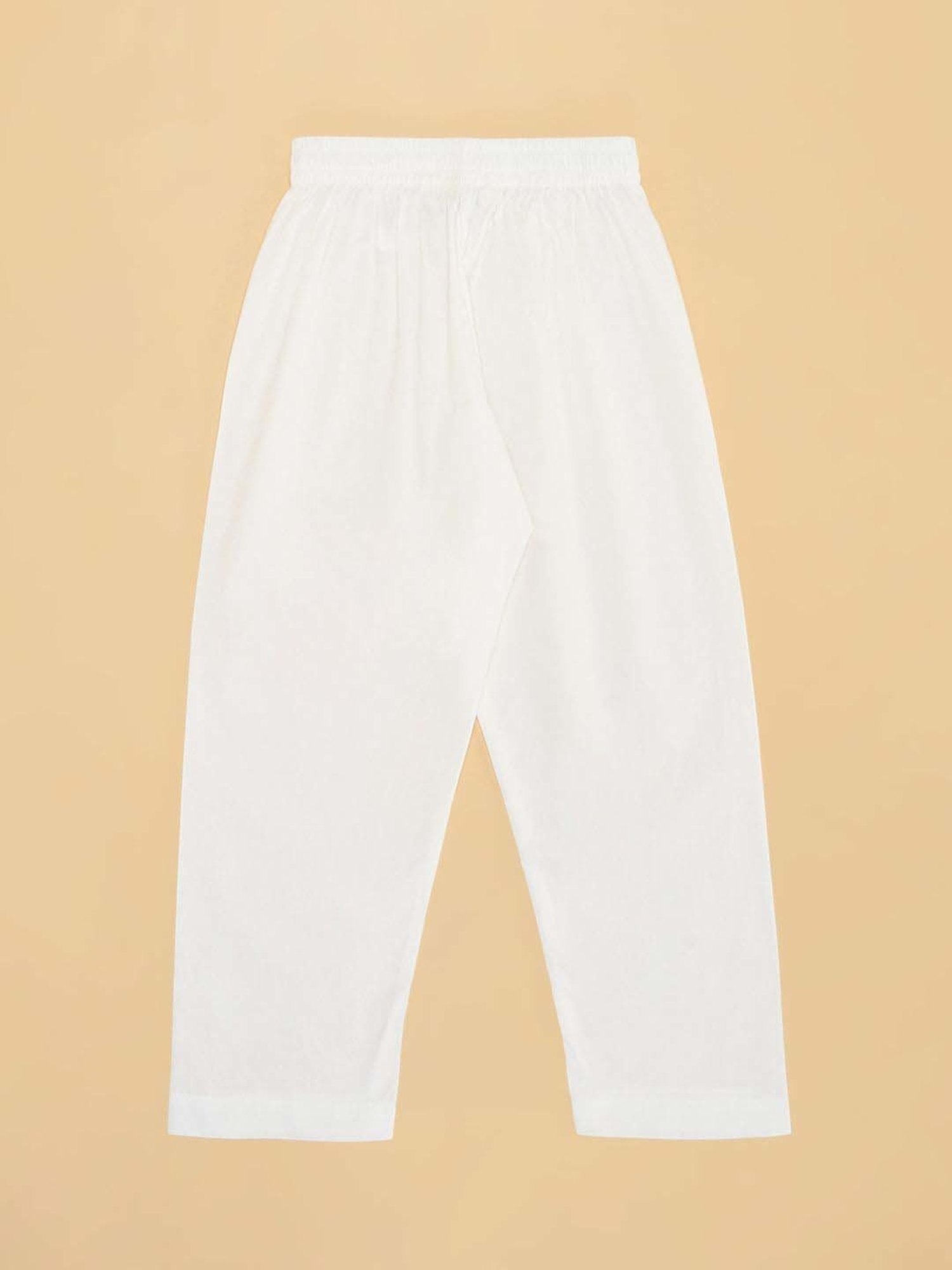 Indus Route by Pantaloons Boys Beige Solid Full Sleeves Kurta Sets