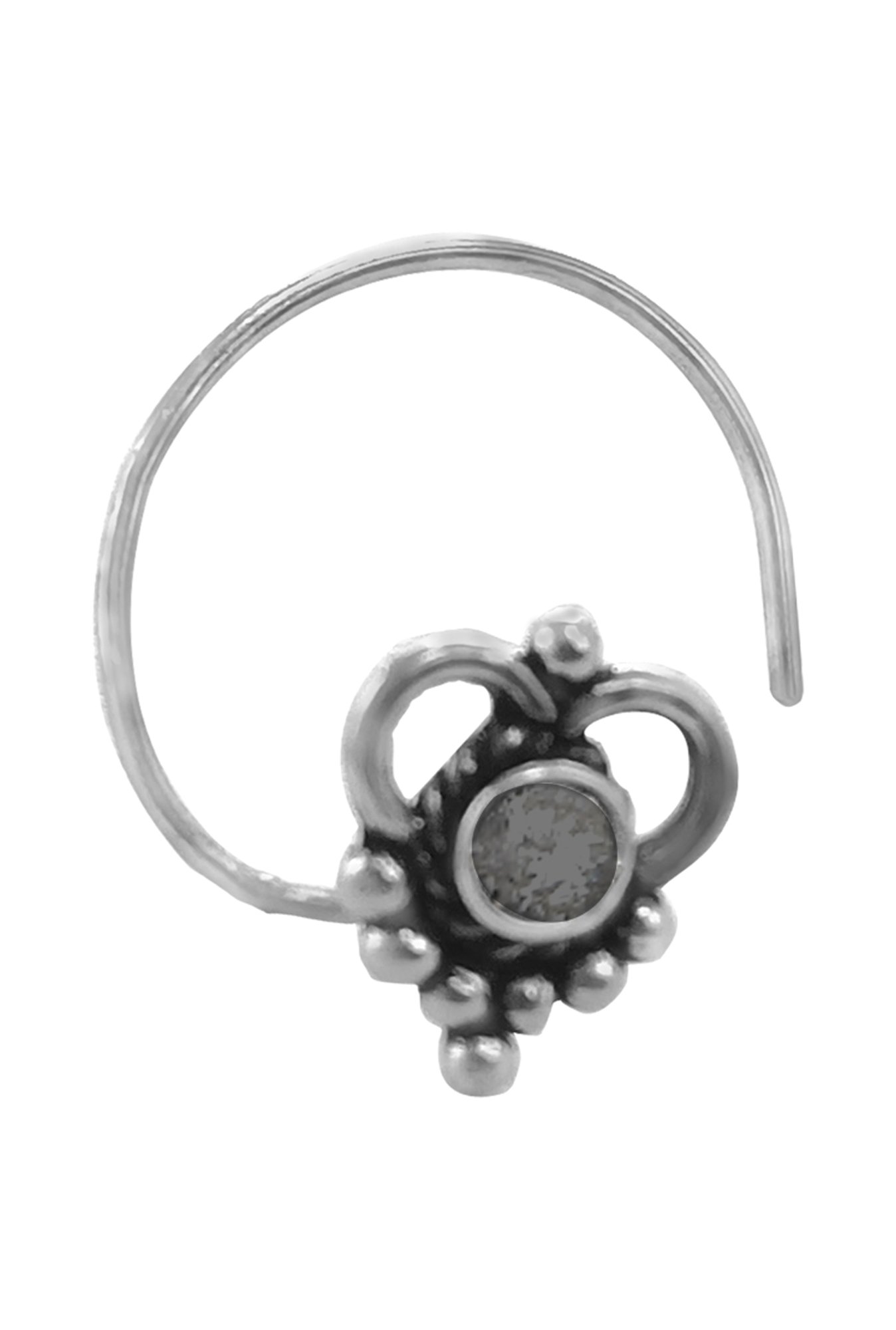 Taraash Heart 92.5 Sterling Silver Nosepin