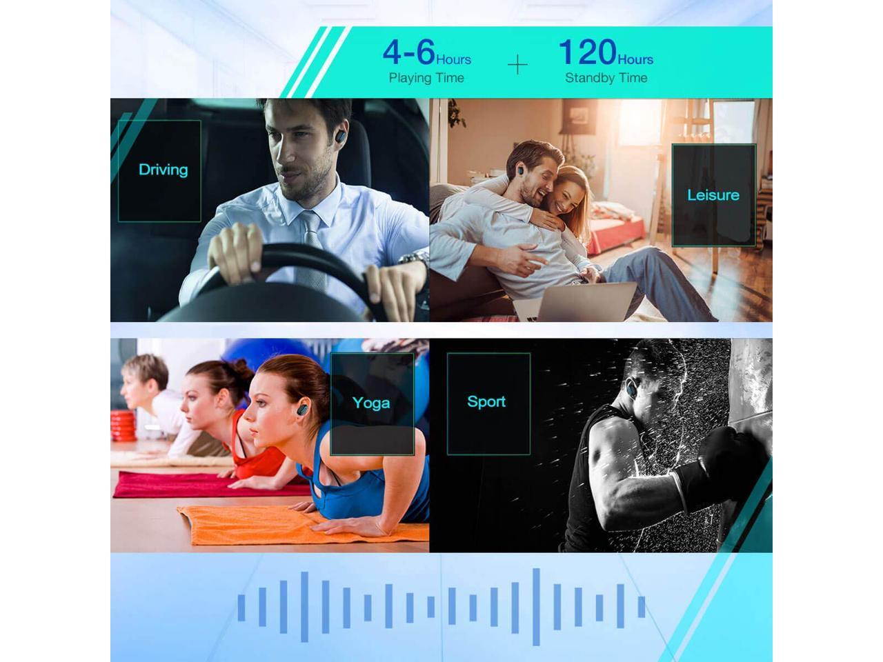 i12 TWS Wireless Bluetooth 5.0 Touch control Earphones with 300mAh Charging Dock Automatically Pairing - Red