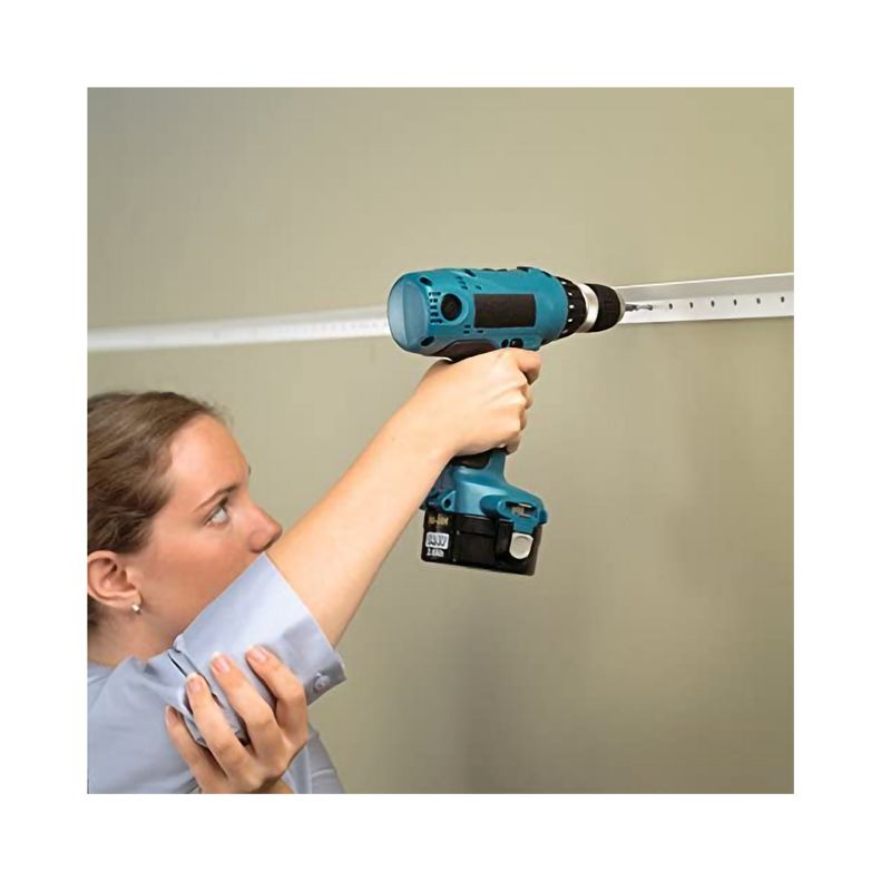 Easy Track RE1096 96 Inch Vinyl Coated Steel Wall Mounted Closet Storage Rail for Easy Track Storage System Add on Components