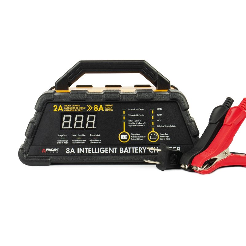 Wagan 8.0A Intelligent Battery Charger Black