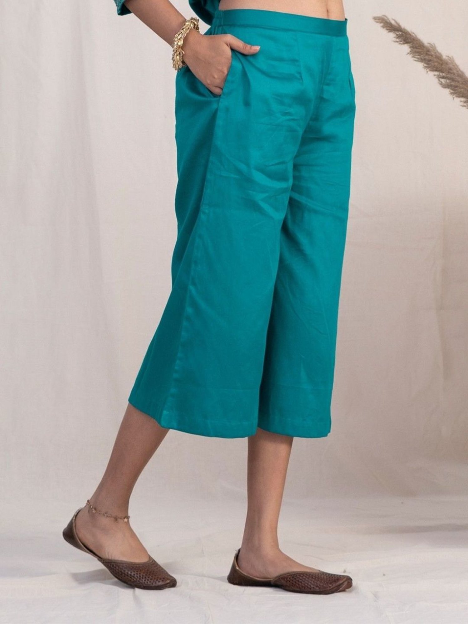 Akiso Jashn Blue Short Plazzos