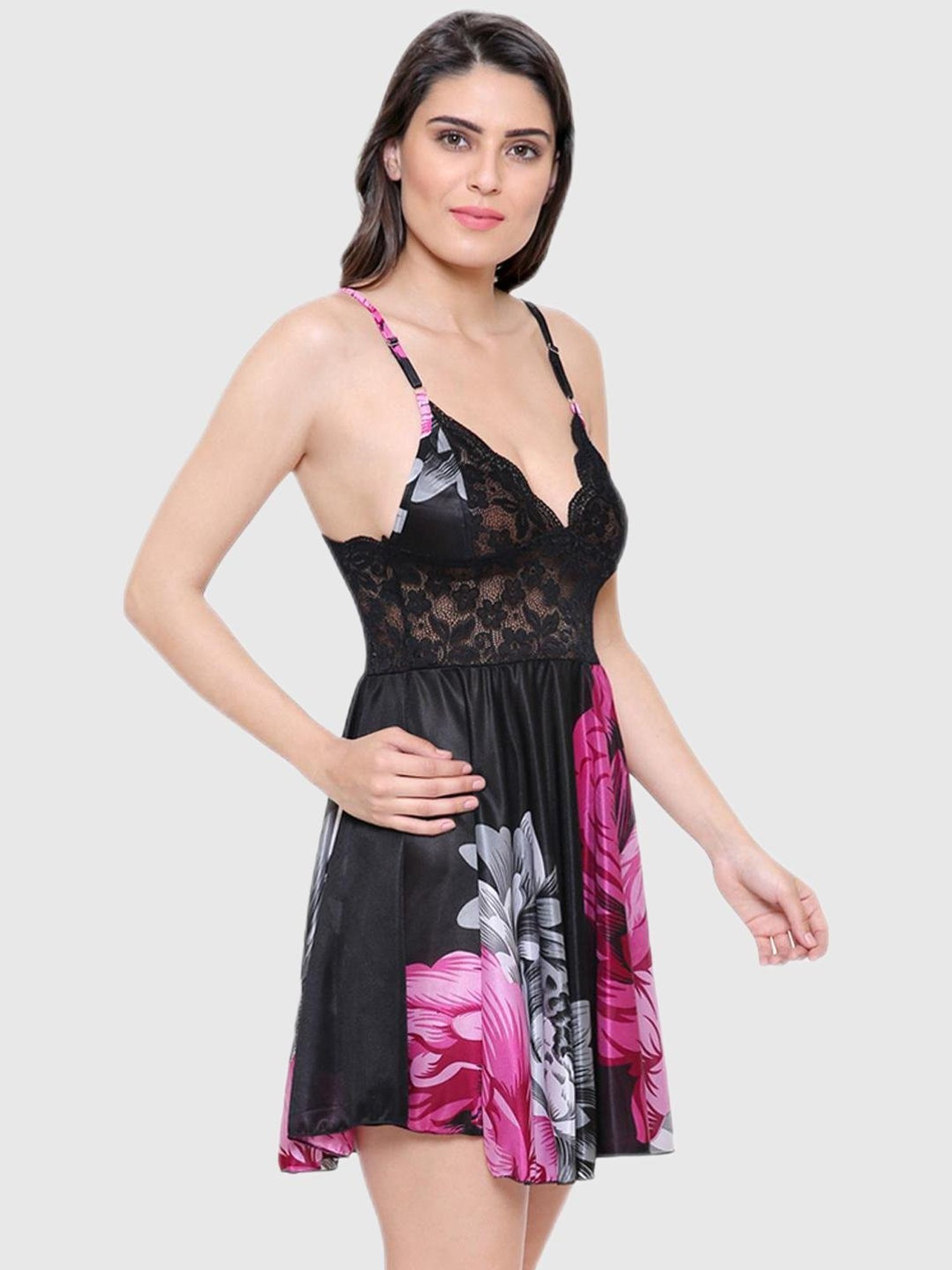 Secret Wish Pink Floral Night Dress