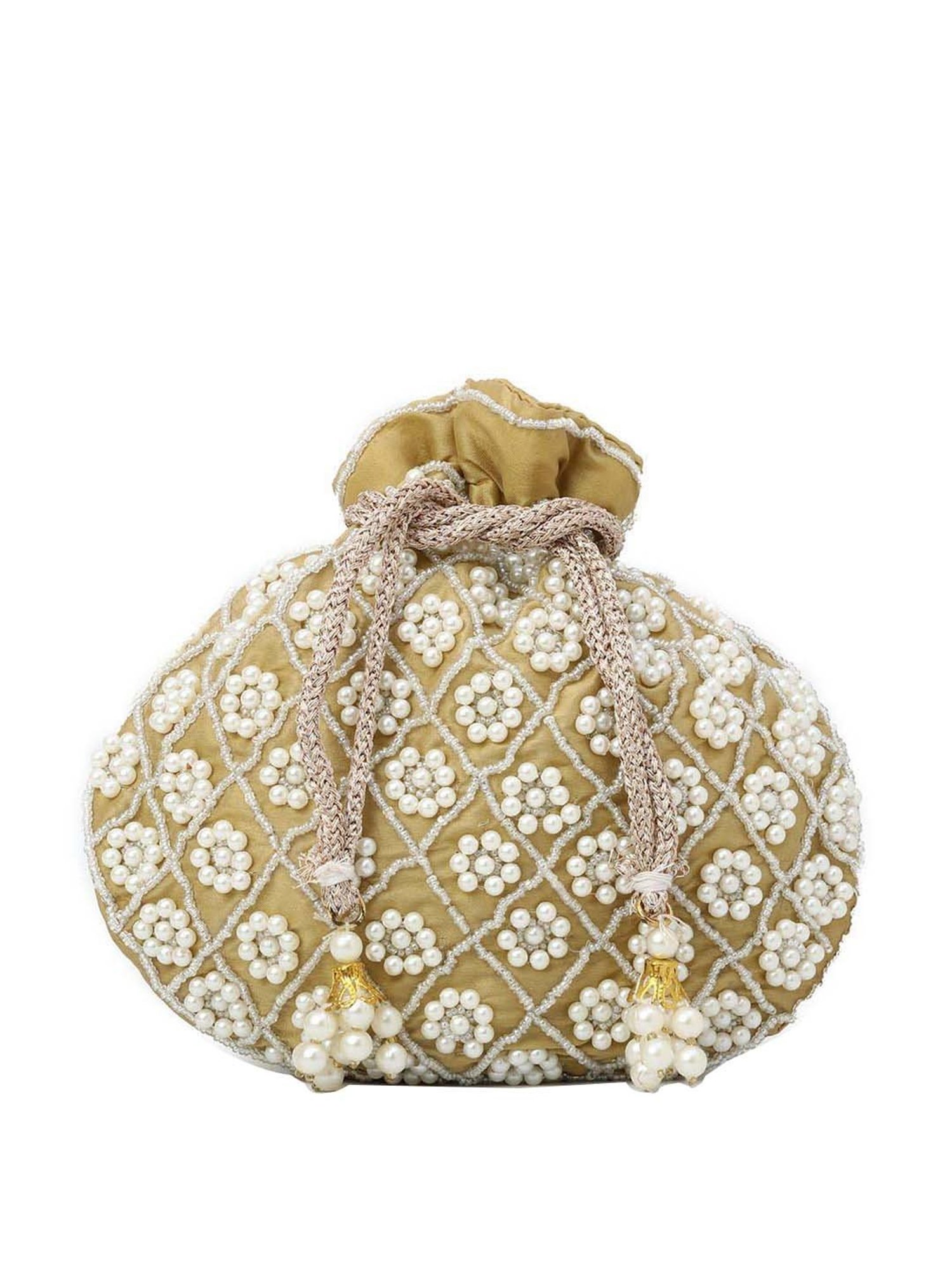 Gaurapakhi Golden Embellished Potli