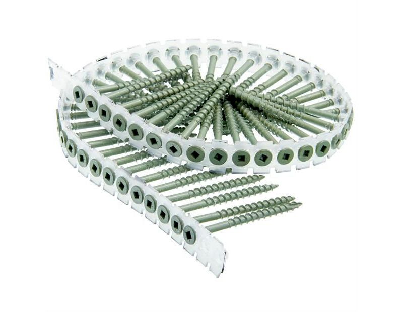 SENCO 08D250W 8-Gauge 2-1/2 in. Exterior Collated Decking Screw (800-Pack)