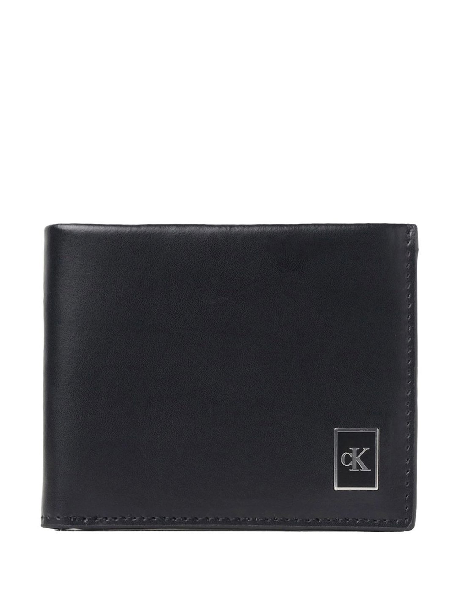 CALVIN KLEIN Black Leather Bi-Fold Wallet