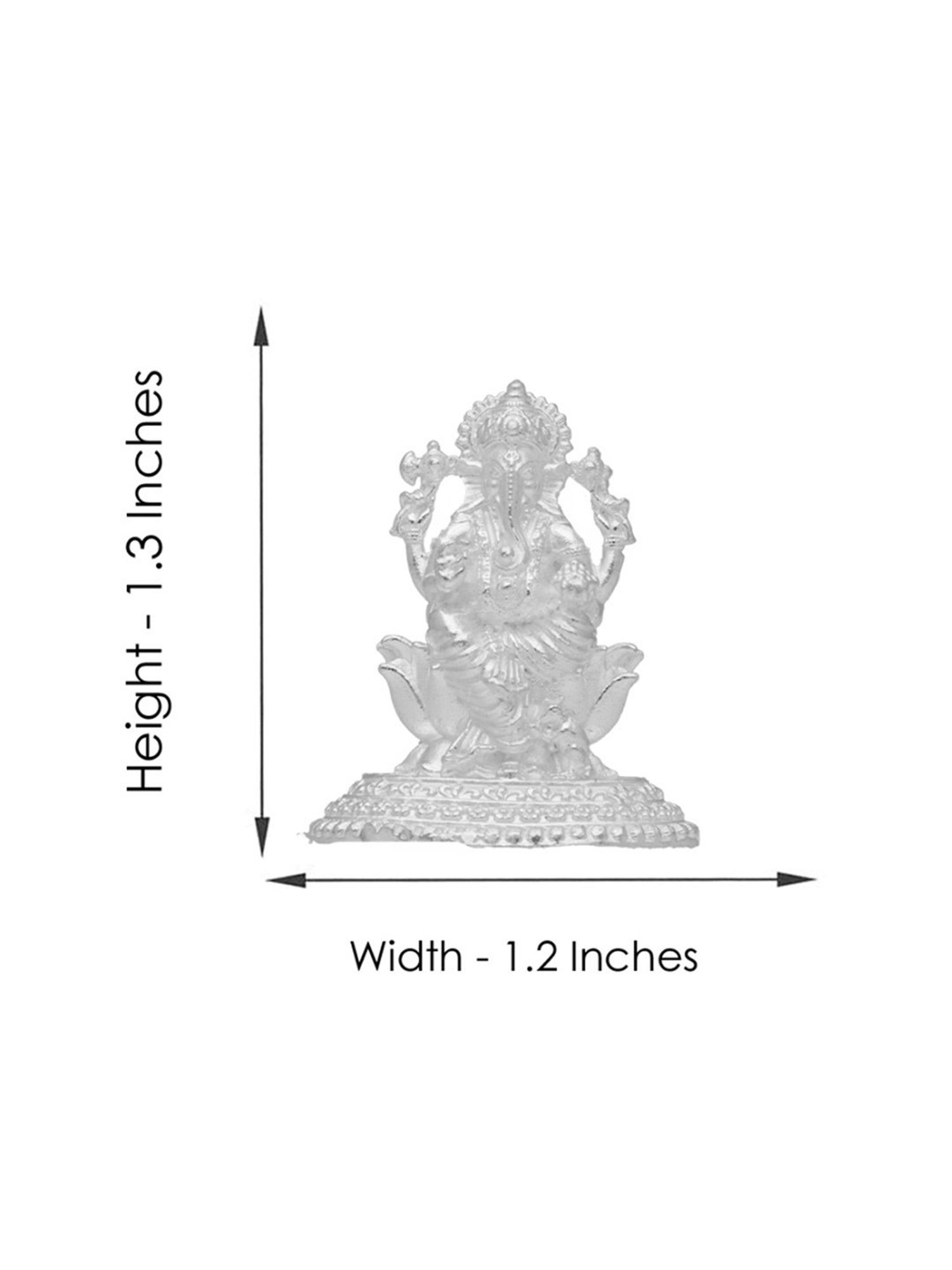 Sri Jagdamba Pearls 0.8 Silver Lambodara Divine Idol - 10 gm