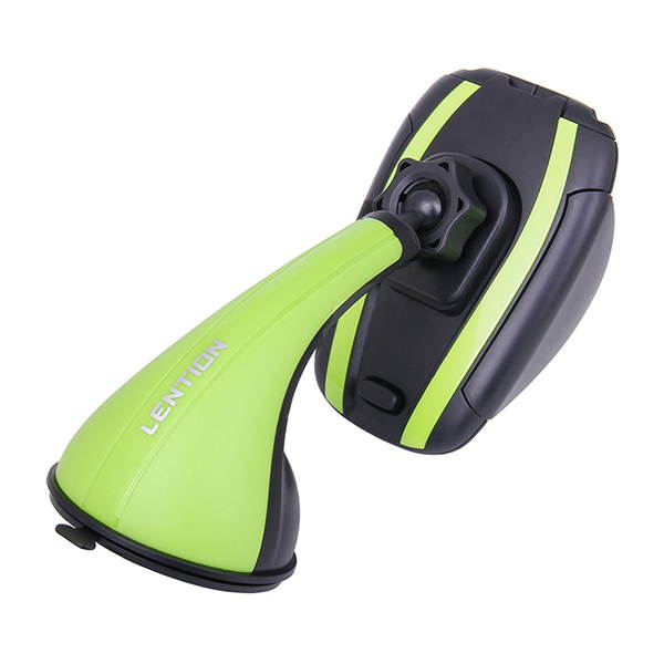 LENTION Car Mount Phone Holder with Windshield for iPhone, iPod, Smart Phone, PSP, GPS - Black