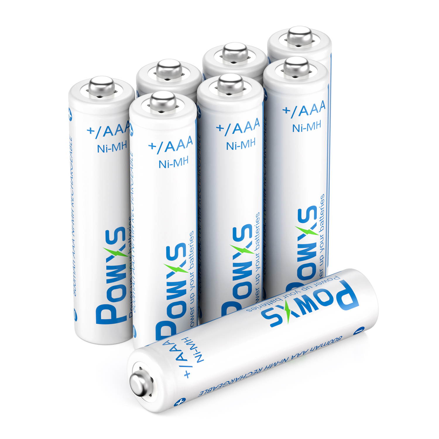 POWXS AAA Rechargeable Batteries 800mAh Pre-Charged Triple A Batteries 1.2V Long-Lasting Ni-MH AAA Size Batteries Suitable for Household - 4 Pack