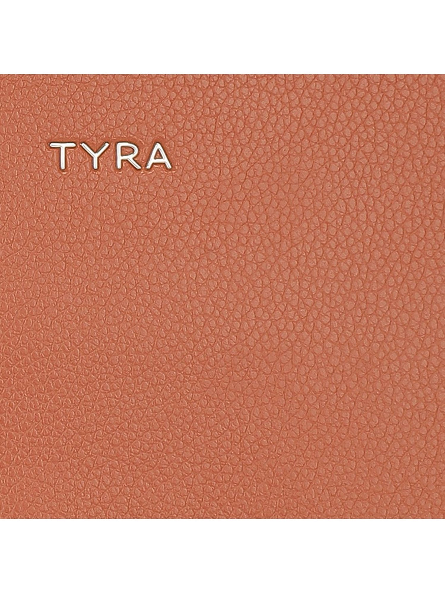 Tyra Ruby Tan Solid Faux Leather Tote Handbag