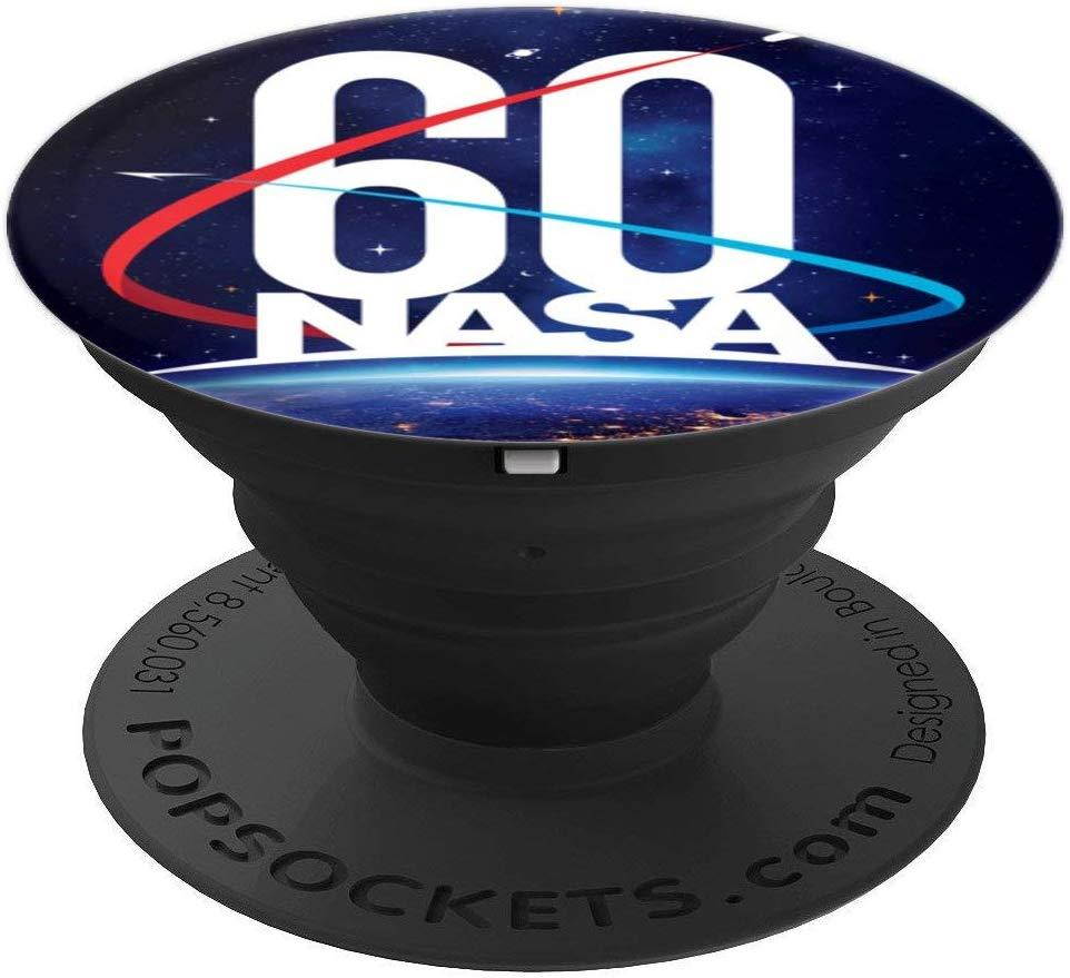Official 60 Years of NASA Logo PopSockets Grip and Stand for Phones and Tablets