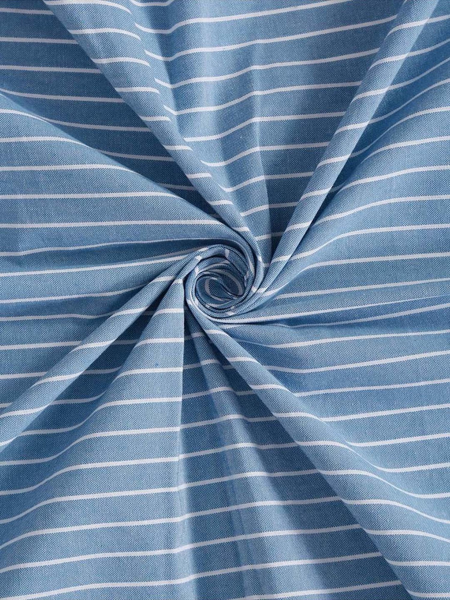 Fabindia Home Nile Blue Cotton 92 TC Double Bedsheet with 2 Pillow Covers