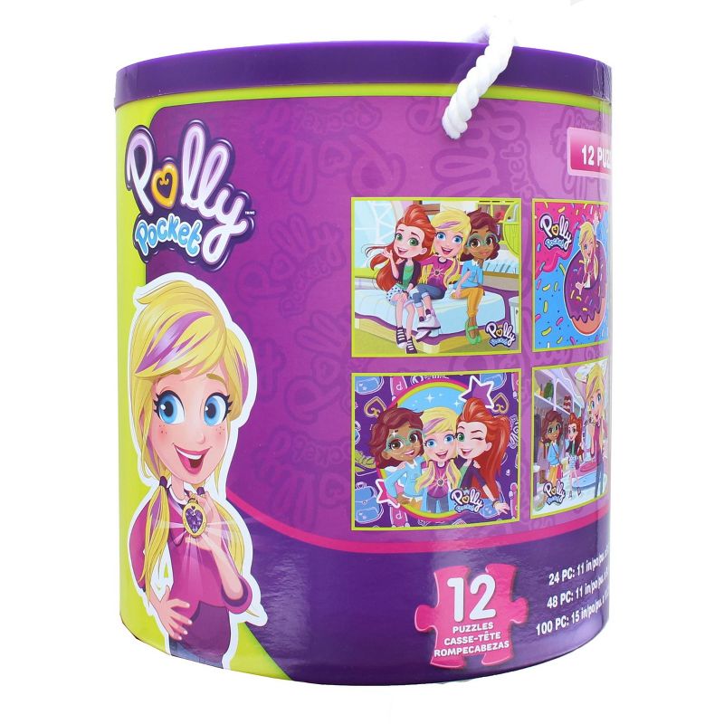 TCG Toys Polly Pocket Jigsaw Puzzle 12 Pack |  24, 48, & 100 Pieces