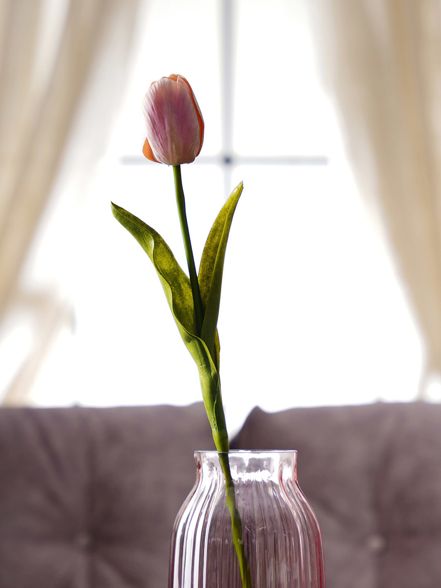 Pure Home and Living Pink Plastic Solid Flower Stems