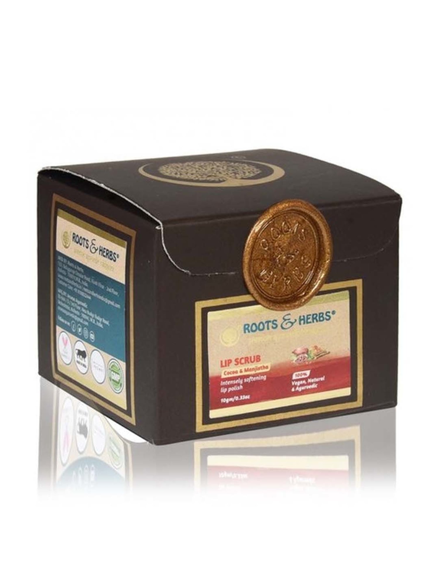 ROOTS AND HERBS Cocoa Manjistha Lip Scrub - 340 gm