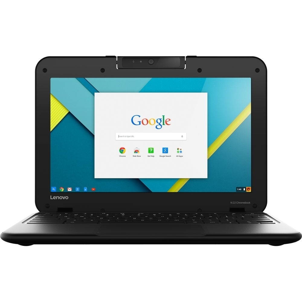 Lenovo Chromebook N22 Series 11.6" Touch 4GB 16GB Intel Celeron N3060 X2 1.6GHz, Black