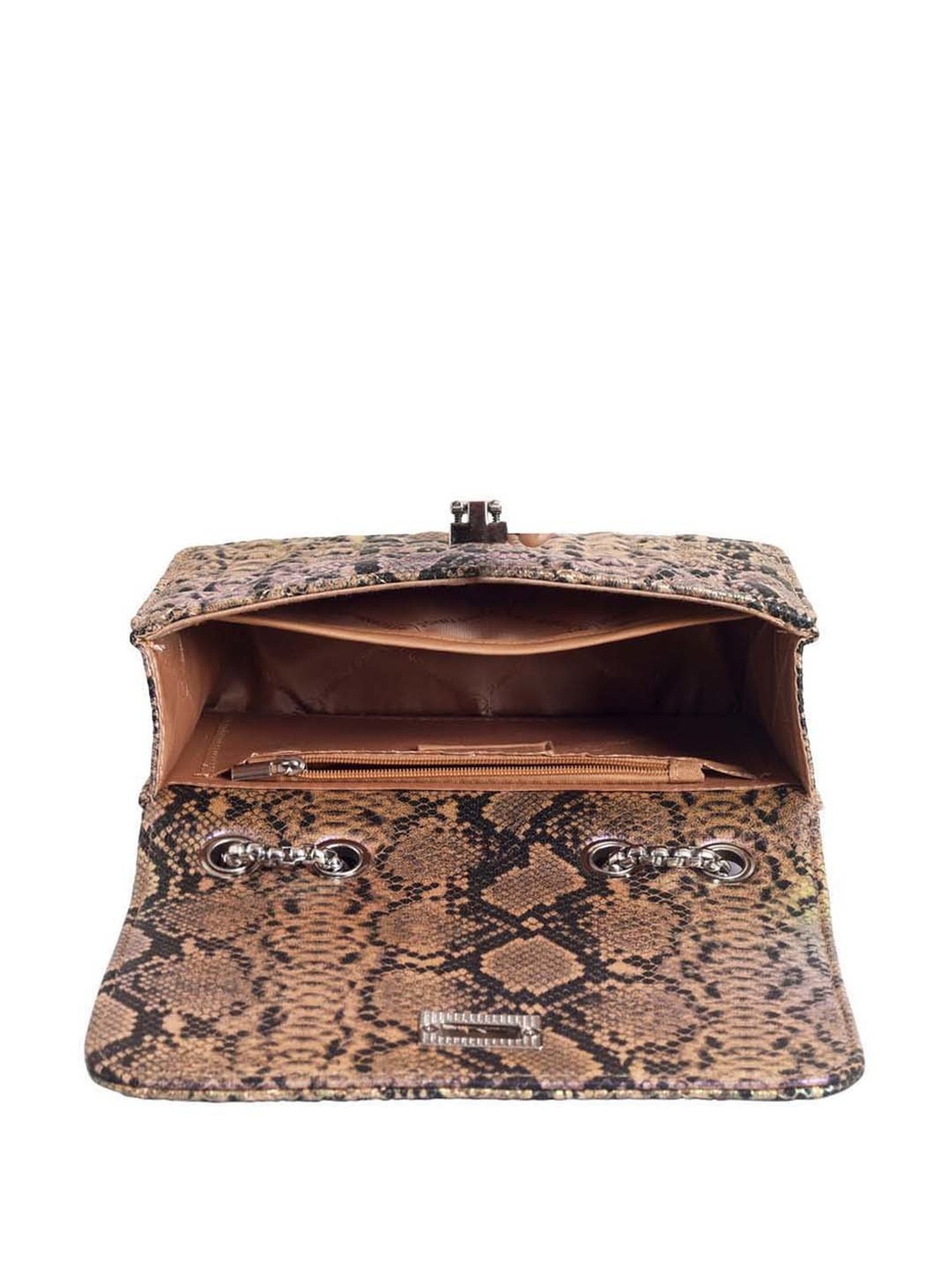 Lino Perros Brown Quilted Medium Sling Handbag