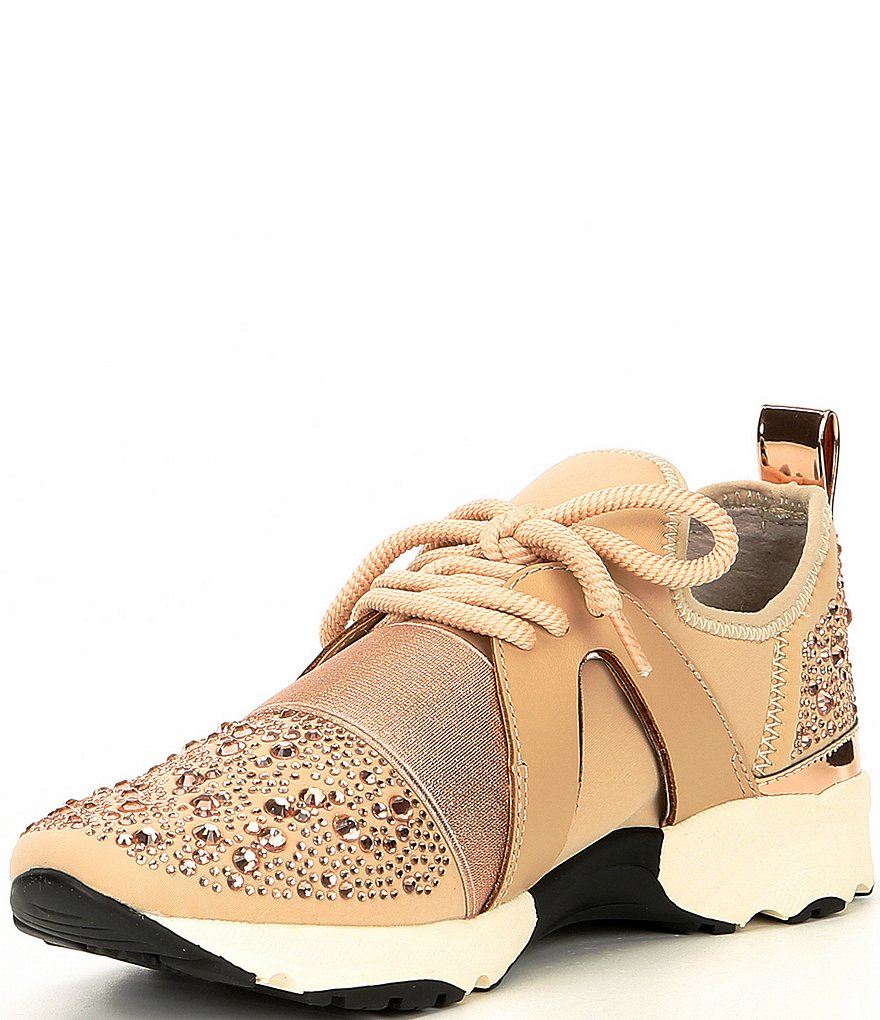 Carvela Lament Bling Embellished Lace-Up Sneakers