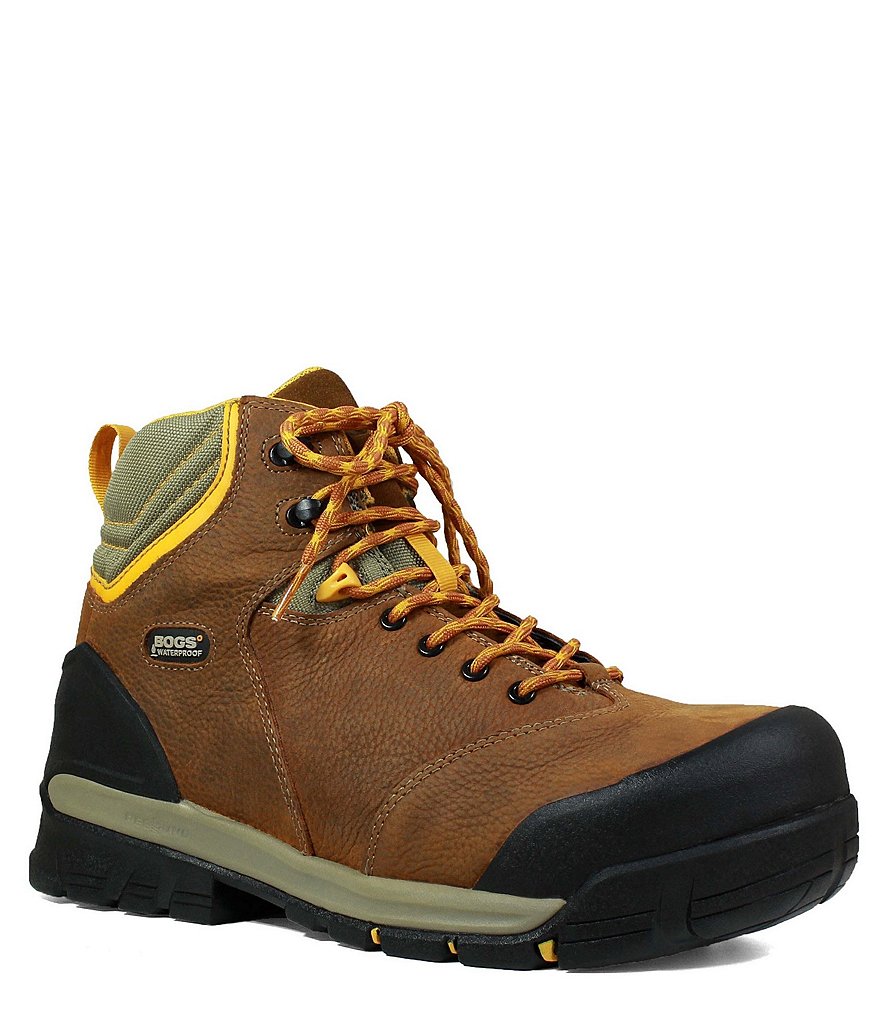 BOGS Men's Bedrock 6#double; Composite Toe Leather Waterproof Work Boot