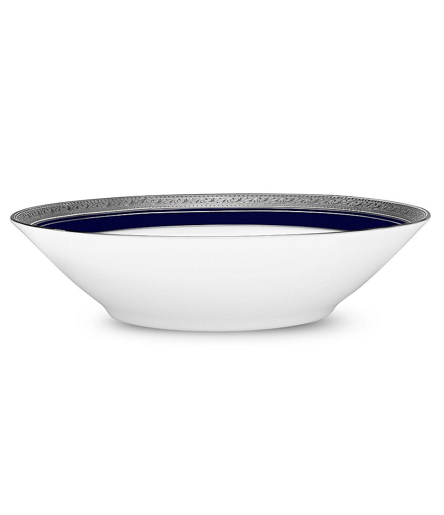 Noritake Crestwood Cobalt Platinum Porcelain China Soup Bowl