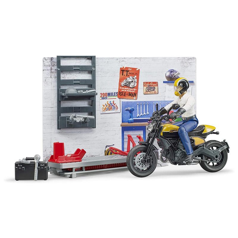 Bruder bworld set motorcycle service w Ducati Full Throttle