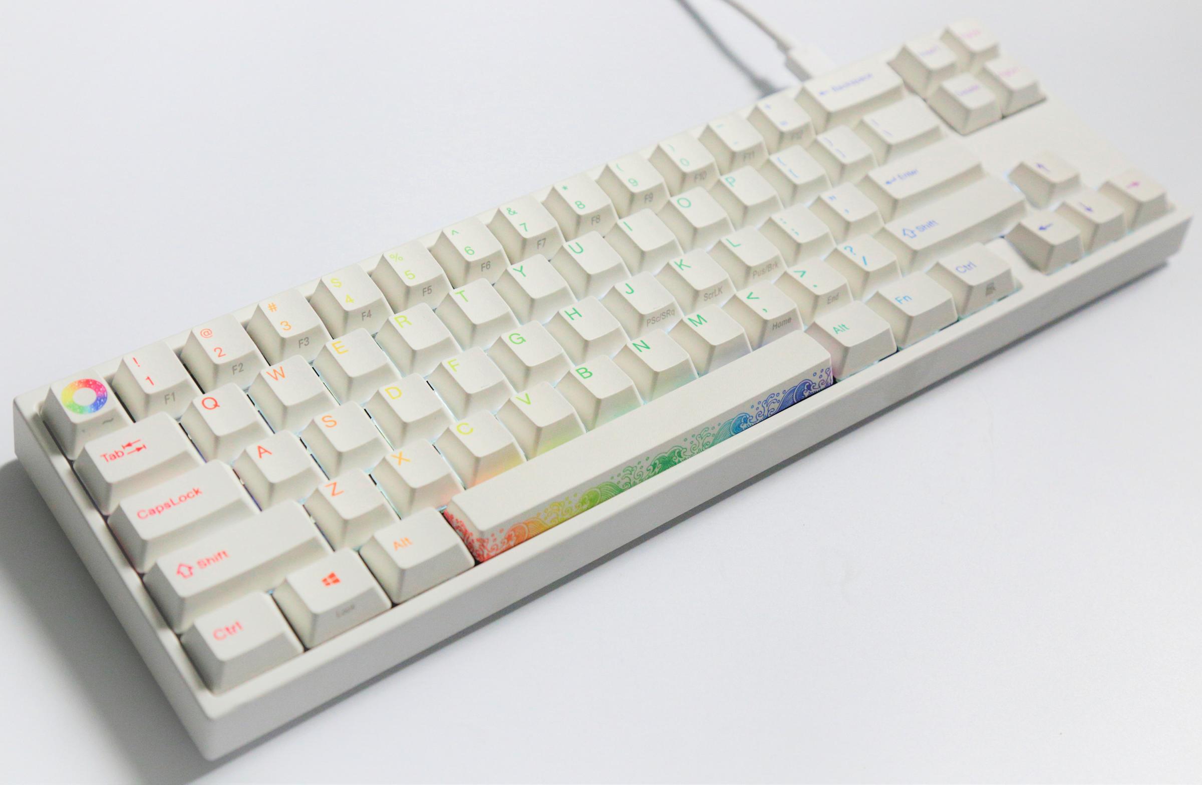 2, 60% Wired/Wireless Mechanical Keyboard (Kailh Box Brown Switch/White Case) - Full Keys Programmable - True RGB Backlit - Tap Arrow Keys - Double Shot PBT Keycaps - NKRO - 1900mAh Battery