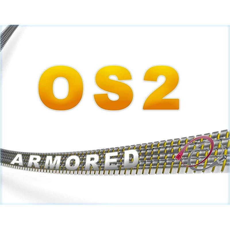 7M OS2 LC LC Fiber Patch Cable | Armored LSZH 10Gb Duplex 9125 LC to LC Singlemode Jumper 7 Meter 2297ft | Length Options 1M200M | 10g smf sfp 10gbase ls0h Armor ofnr lclc