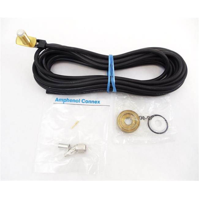 PCTEL & Maxrad BMATM3PL 0.38 in. Adjustable Mount with 17 ft. RG58U Coax Cable & Loose Mini UHF Connector