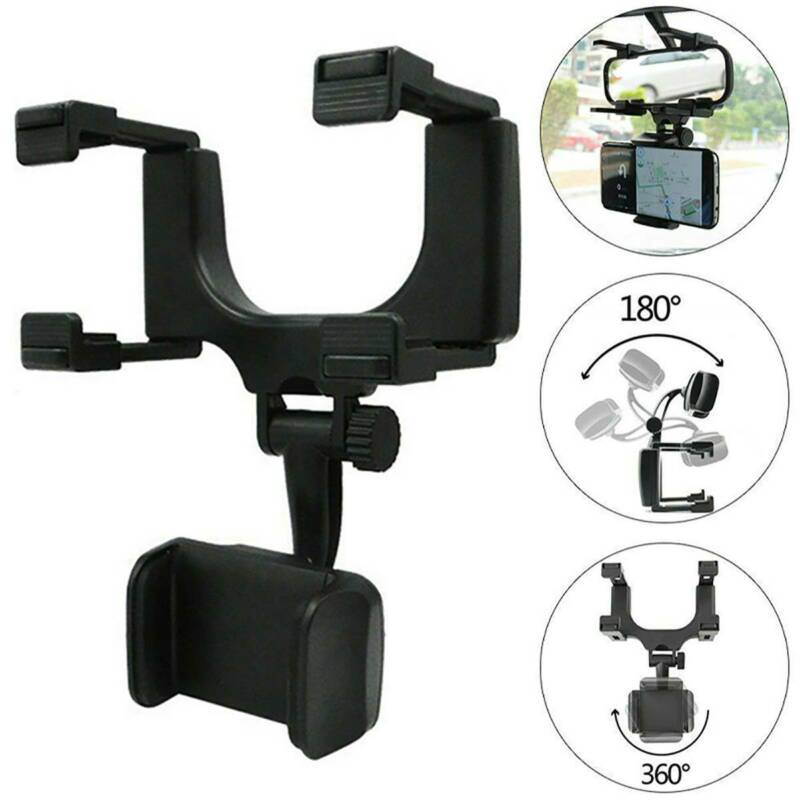 Car Phone Holder Car Rearview Mirror Mount Phone Holder 360 Degrees For iPhone Samsung GPS Smartphone Stand Universal