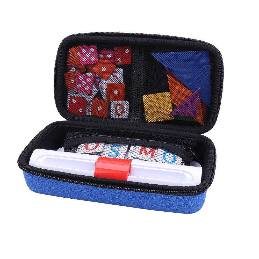 Aenllosi Storage Organizer Case for Osmo Genius Kit, fits OSMO Base/Starter/Numbers/Words/Tangram/Coding Awbie Game by (for OSMO Genius Set, Blue)