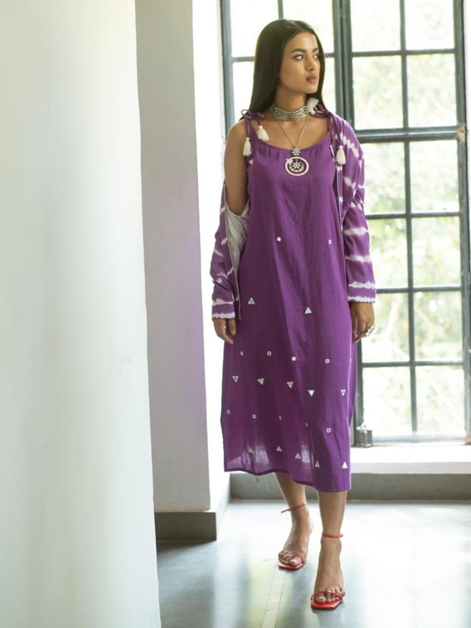 Gulaal Purple Stuti Tie - Dye Jacket